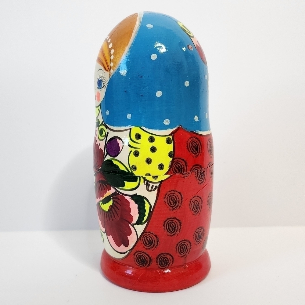 Vintage Hand Painted Russian Nesting Dolls - Picture 4 of 10